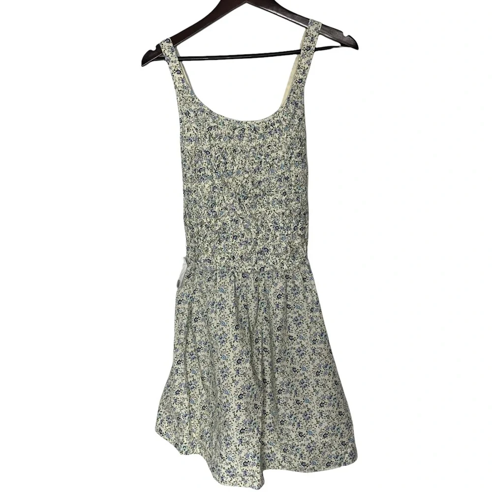 NWT Free People Boho Floral Crossback Button Mini Dress Size Medium - Picture 5 of 16
